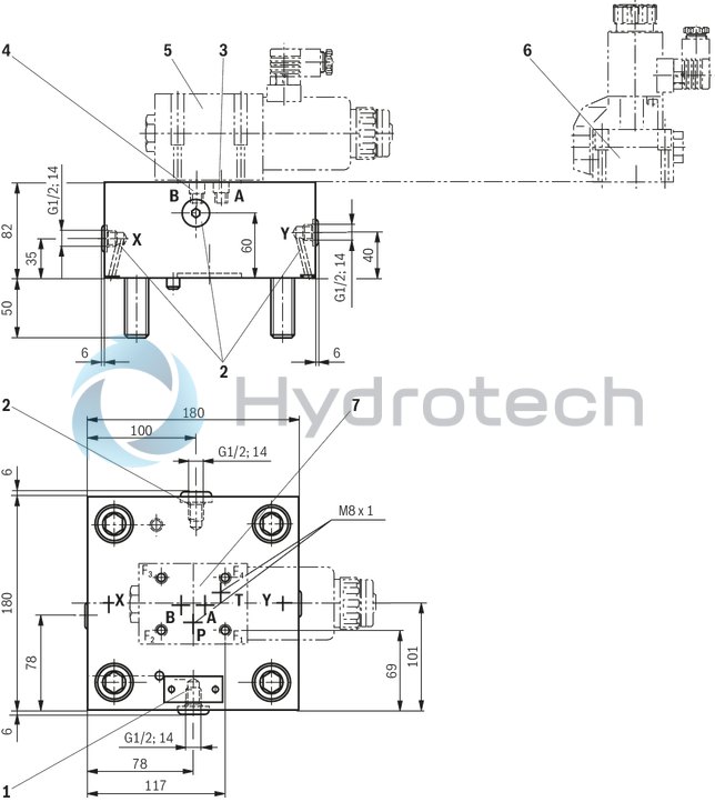 technical illustration-R901425660-2 area ratios 4 different springs 6 different cracking pressures
