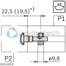 technical illustration-3842548936-Quick connector 0° steel, stainless N10