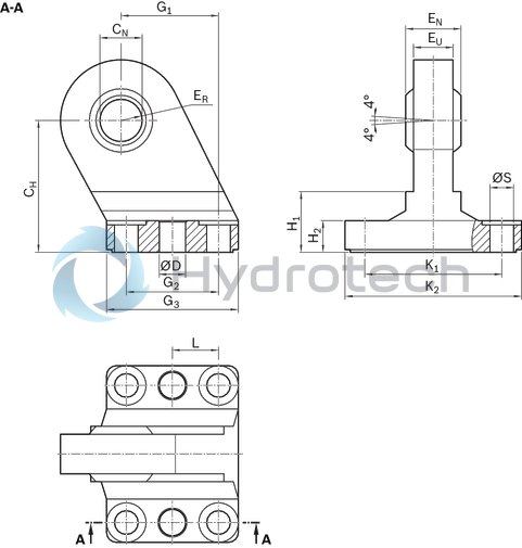 technical illustration-R349946500-Swivel bearing, high
