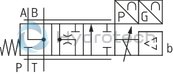 technical illustration-R901052465-3-way proportional directional valves with integrated digital control electronics IAC-P Completely adjusted unit consisting of position-controlled valve, pressure sensor and field bus connection Operation by means of proportional solenoids with central thread and detachable coil Valve control spool, position-controlled Integrated pressure sensor plate (optional) Porting pattern according to ISO&nbsp;4401 Analog interface for command and actual value Design for CAN bus with CANopen protocol DS 408 or Profibus-DP Quick commissioning via PC and commissioning software WIN-PED