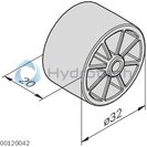 technical illustration-IDLE ROLLER-Roller Lean D32SK black