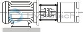 technical illustration-R900984025-Internal gear pump, size 20, pressure 350 bar for industrial applications, open circuit