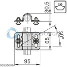 technical illustration-PIPE CLAMP-Tube clamp D28L, N10