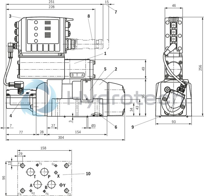 technical illustration-R901486108-Size 16, symbol W6, electrical with integrated electronics, 24 V DC