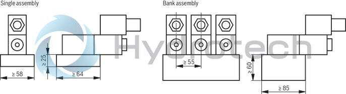 technical illustration-R901025350-Size 6, P → A, P → B / A → T, B → T, electrical with external electronics, 24 V DC
