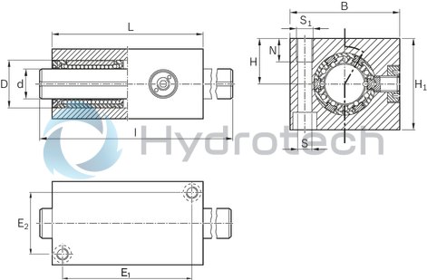 technical illustration-R109721685-Linear set (steel), DRT1-16-WV-900, without seal