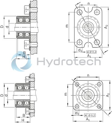 technical illustration-R159042000-Assembly group bearing unit LAL, size 32x5/10