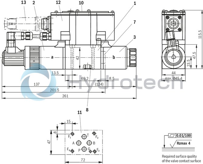 technical illustration-R900927230-Size 10, symbol E, electrical with integrated electronics, 24 V DC