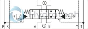 technical illustration-R901358044-Size 16, symbol X161, with solenoid actuation, 24 VDC