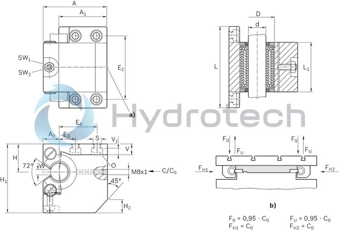technical illustration-R107825020-Linear set (steel), SE-50, with two seals