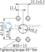technical illustration-R900932269-INTERNAL GEAR PUMP, size 16, pressure 250 bar for industrial and mobile applications, open circuit
