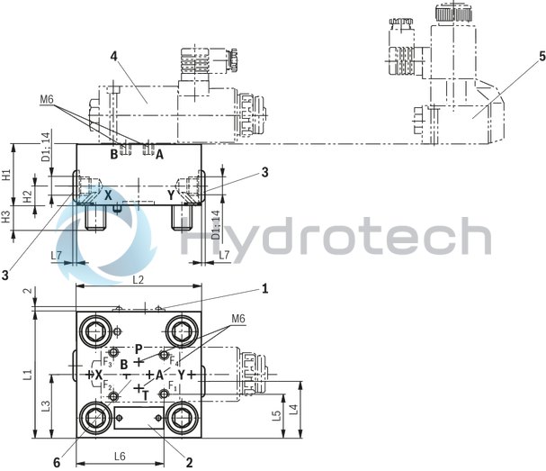 technical illustration-R900912680-Size 25, symbol WEA, hydraulically actuated