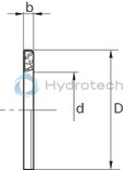 technical illustration-R133112000-Wiper seal (torque), d = 20, closed