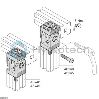technical illustration-JOINT 40X40-Joint 40x40 standard