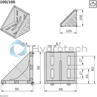 technical illustration-3842548874-Cover cap for bracket 100/100, signal gray