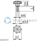 technical illustration-3842516850-Star knob M6, L20
