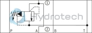 technical illustration-R900409898-Size 6, symbol P - T, with manual actuation