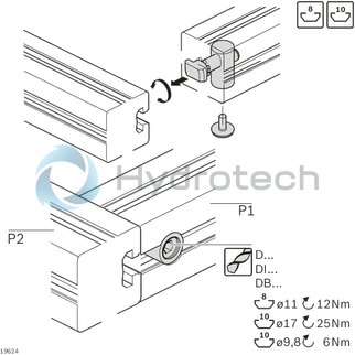 technical illustration-3842535466-Quick connector 90° steel, galvanized N10