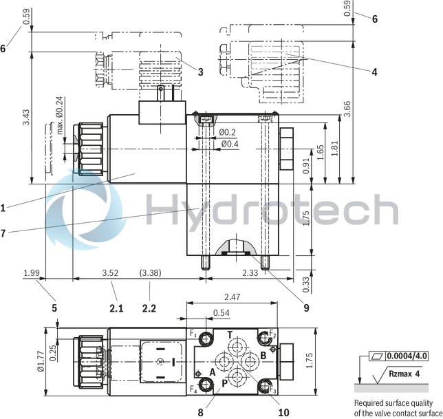 technical illustration-R900052621-Size 6, symbol UK, electrical with solenoid, 24 V DC