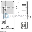 technical illustration-OBSOLETE-Cover cap, protective grille profile 30x30, black