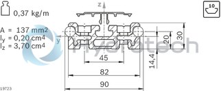 technical illustration-3842557946-Frame profile 22.5x30 L6070