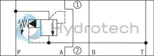 technical illustration-R900409898-Size 6, symbol P - T, with manual actuation