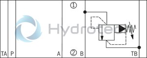 technical illustration-R900431828-Size 10, symbol A - TA and B - TB, with manual actuation