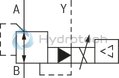 technical illustration-R901350583-Size 10, B &rarr; A, electrical with integrated electronics, 24 VDC