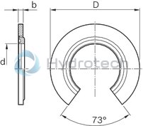 technical illustration-R133193000-Wiper seal (radial), d = 30, open