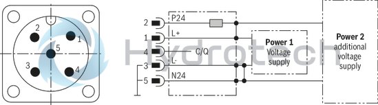 technical illustration-R901396320-Size 27, symbol E, electrical with integrated electronics, 24 V DC
