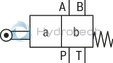technical illustration-R900479282-4/3-, 4/2- or 3/2-way version Porting pattern according to DIN&nbsp;24340 form A (without locating hole) Porting pattern according to ISO&nbsp;4401-03-02-0-05 (with locating hole) Type of actuation: Roller plunger Inductive position switch and proximity sensors (contactless)
